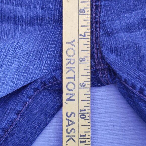 Seductions FD jeans women's junior size 9 indigo blue colour straight distressed - Picture 13 of 14